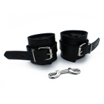 Black Leather Padded Wrist Restraints - Afbeelding 2