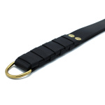 Black Leather Paddle with Gold D-Ring Handle - Afbeelding 5