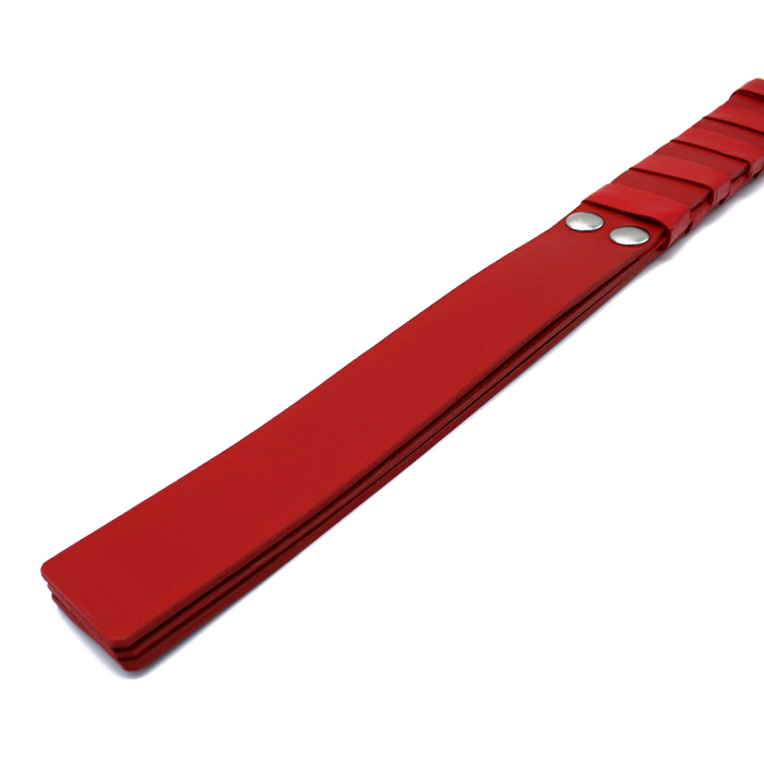 Red Leather Paddle with Gold D-Ring Handle - Afbeelding 3