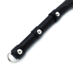 Black Leather Single Flap Whip D-Ring - Afbeelding 4