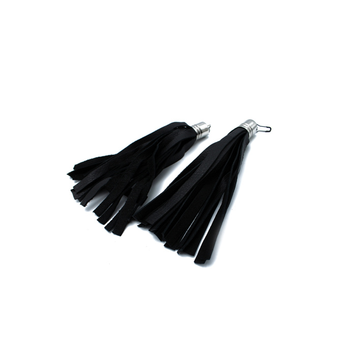 Black Leather Earring Whip - Afbeelding 4