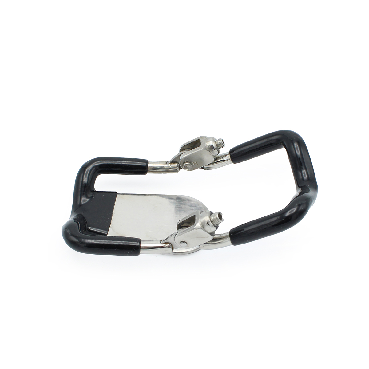 opr-277182-04 Steel Jaw Lock With Black Elastic Coating - Afbeelding 1