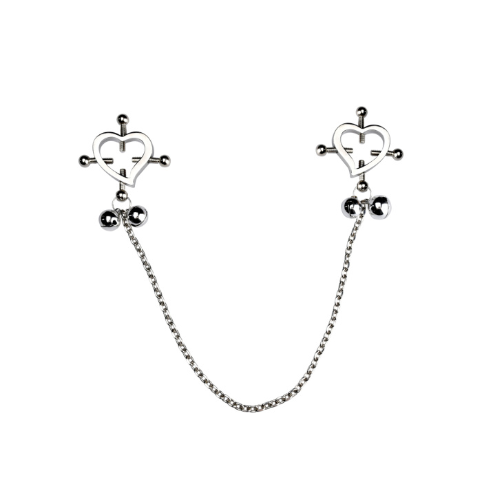 Heart-Shaped Nipple Clamps Tinkling Bells - Afbeelding 4