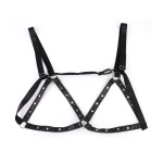 Hexagon Nipple Clamps Bells & Leather Harness - Afbeelding 6