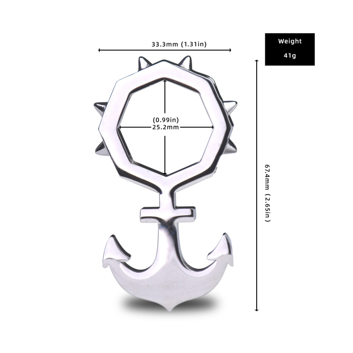 Anchor Nipple Clamps with Bells & Studded Harness - Afbeelding 4