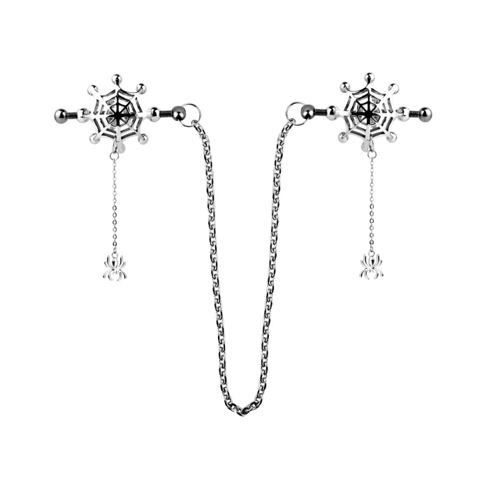 Spider Web & Chain Nipple Clamps - Afbeelding 2