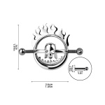 Flaming Skull Nipple clamps - Afbeelding 12