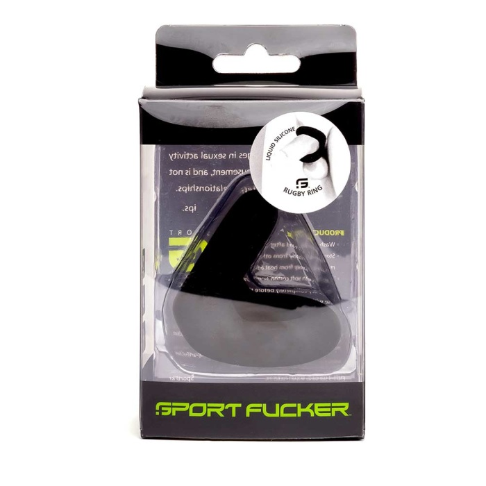 Liquid Silicone Rugby Ring - Black - Afbeelding 5