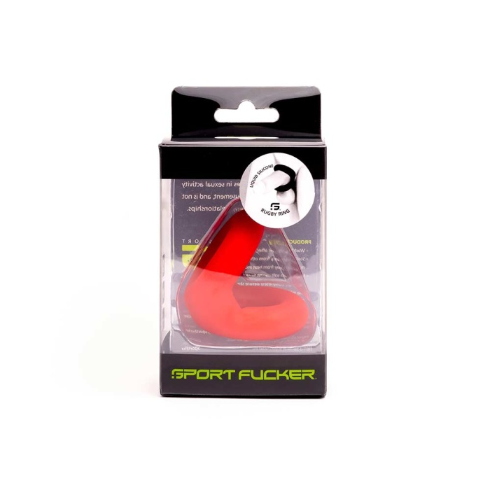 Liquid Silicone Rugby Ring - Red - Afbeelding 5