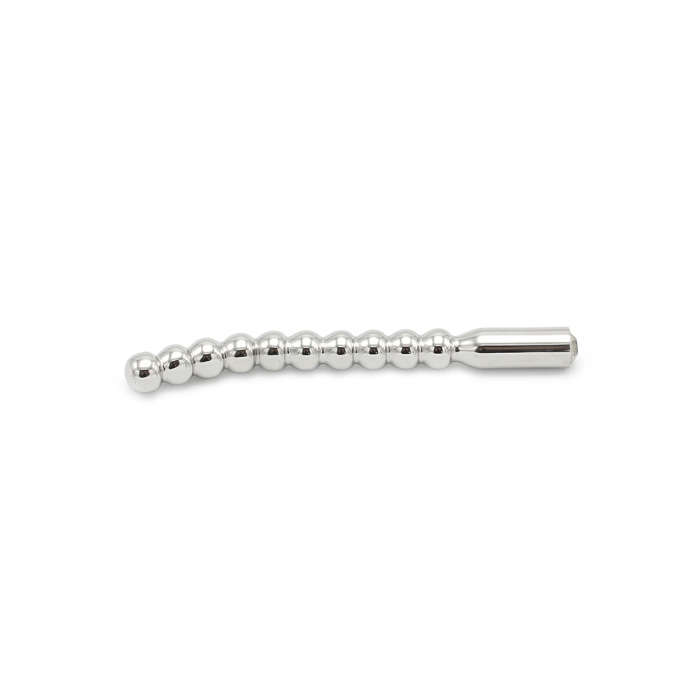 Solid Penis Plug Beaded Curved 10 mm - Afbeelding 2