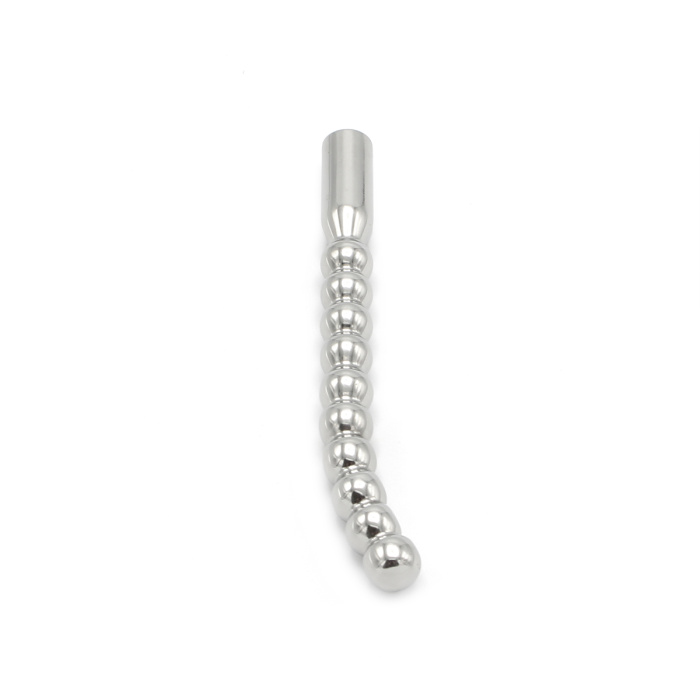 Solid Penis Plug Beaded Curved 10 mm - Afbeelding 3