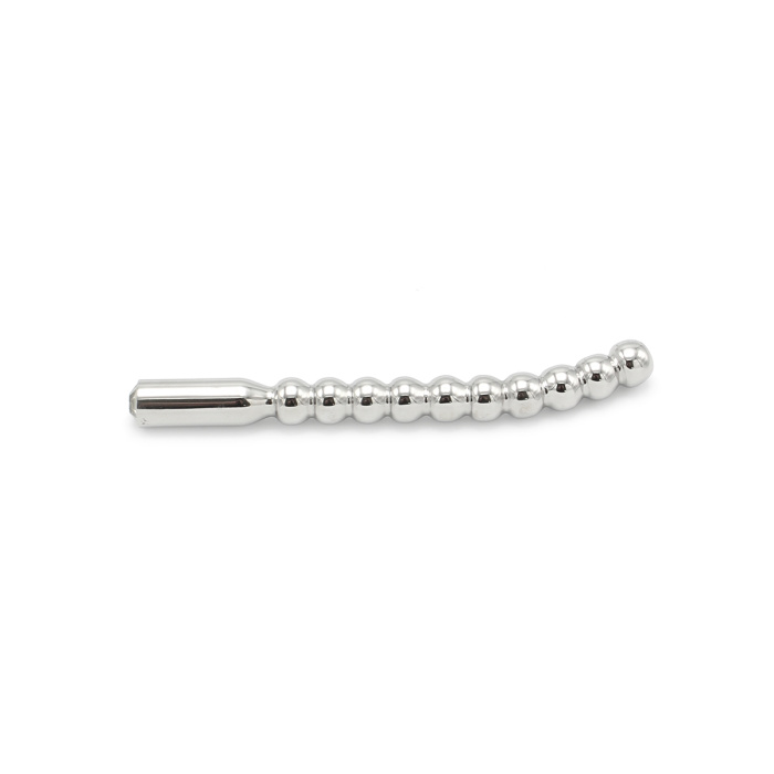 Solid Penis Plug Beaded Curved 10 mm - Afbeelding 4