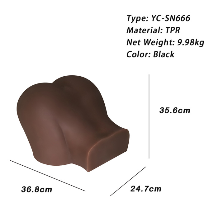 Masturbator Large Black Double Hole (XL) - Afbeelding 8