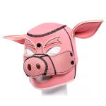 Neoprene Pink Pig BDSM Hood - Afbeelding 3
