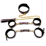 3 Piece BDSM Set Gold/Pink Reptile - Afbeelding 2