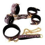3 Piece BDSM Set Gold/Pink Reptile - Afbeelding 3