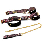 3 Piece BDSM Set Gold/Pink Reptile - Afbeelding 4