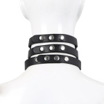 Tripple O-Ring Strap Collar PU-Leather - Afbeelding 4