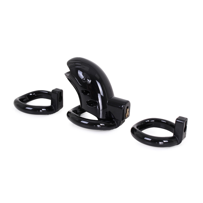 Plastic Chastity Cage Black - Afbeelding 4