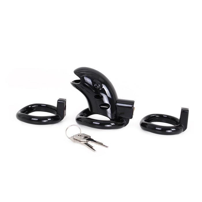 Plastic Chastity Cage Black - Afbeelding 5