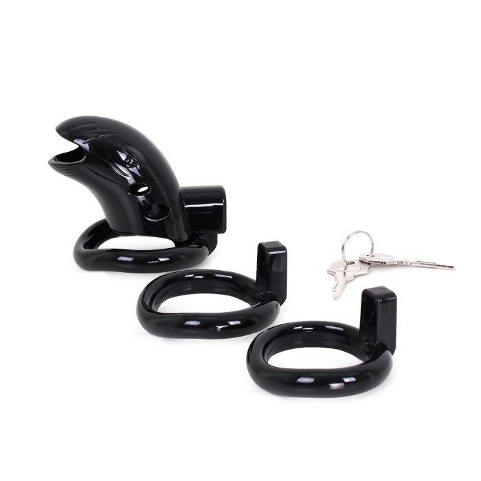 Plastic Chastity Cage Black - Afbeelding 6