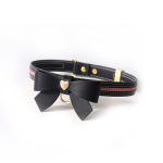 Sevanda Love Heart Butterfly Leather Collar Set Black Pink - Afbeelding 4