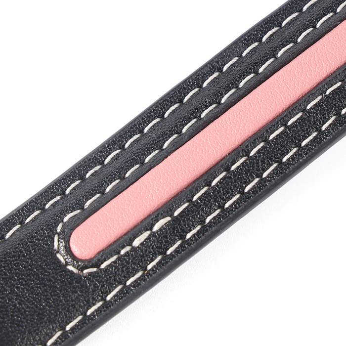 Sevanda Love Heart Butterfly Leather Collar Set Black Pink - Afbeelding 7