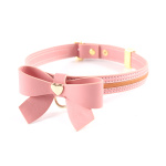 Sevanda Love Heart Butterfly Leather Collar - Pink - Afbeelding 2
