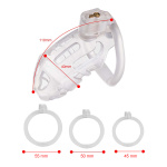 Sevanda Plastic Penis Chastity Cage - Transparent - Afbeelding 8