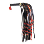 Sevanda Red & Black Braided Tail Flogger - Afbeelding 3