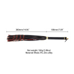 Sevanda Red & Black Braided Tail Flogger - Afbeelding 9