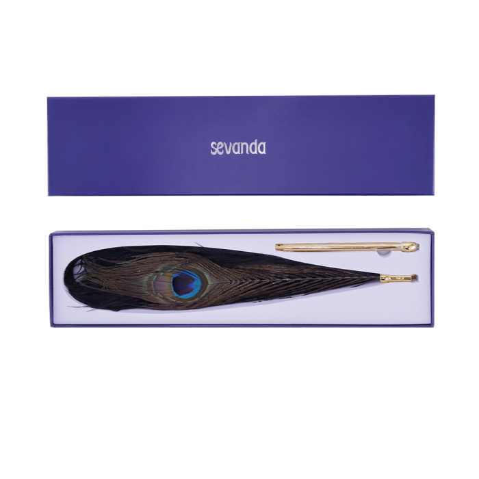 Sevanda Natural Peacock Flirting Feather Tickler - Afbeelding 7