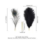 Sevanda Natural Peacock Flirting Feather Tickler - Afbeelding 8