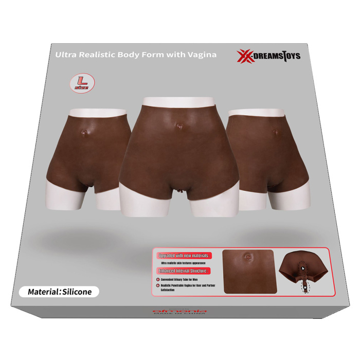 XX-DreamsToys Ultra Realistic Vagina Form Black Size L - Afbeelding 6