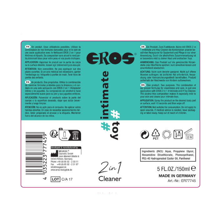 EROS 2in1 #intimate #toy Cleaner - Afbeelding 3