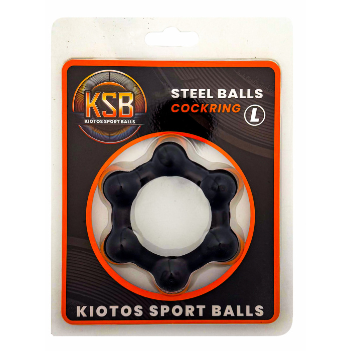 Silicone Cockring with 6 Steel Balls L - Afbeelding 4