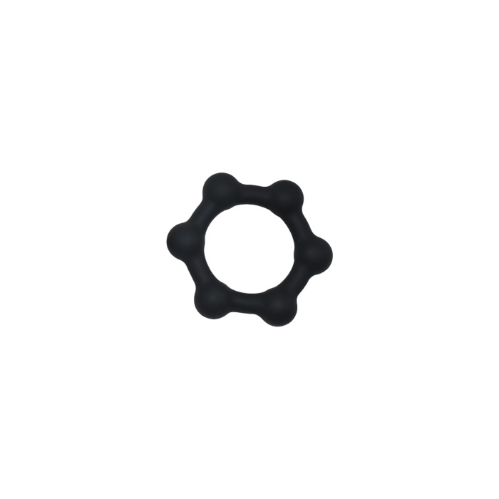 Silicone Cockring with 6 Steel Balls L - Afbeelding 2