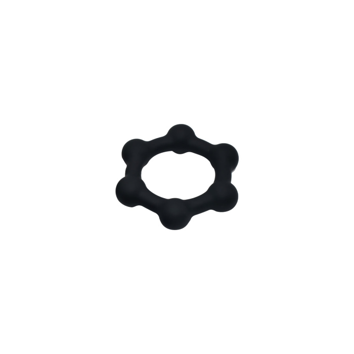 Silicone Cockring with 6 Steel Balls L - Afbeelding 3
