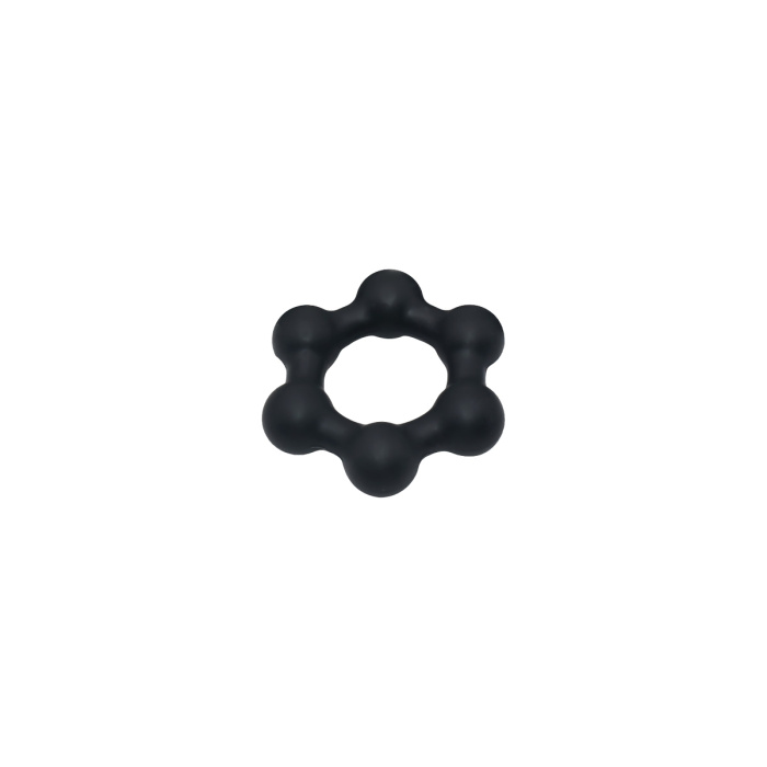 Silicone Cockring with 6 Steel Balls S - Afbeelding 3